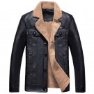 Leather Jacket Men Casual PU Motorcycle Jacket Plus Velvet Warm Leather Jacket Jaqueta Masculinas In
