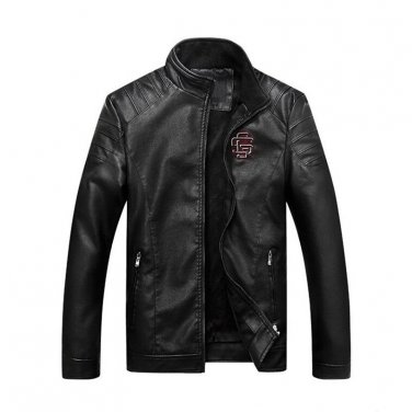 Men\'s Leather Jacket PU Motorcycle Biker Jacket Men Warm Velvet Outwear Male Business Casual Coats 
