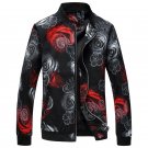 Floral Bomber Jacket Men Hip Hop Slim Fit Flowers Pilot Bomber Jacket Coat Men\'s Hooded Jackets Plu