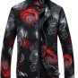 Floral Bomber Jacket Men Hip Hop Slim Fit Flowers Pilot Bomber Jacket Coat Men\'s Hooded Jackets Plu