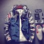 Floral Bomber Jacket Men Hip Hop Slim Fit Flowers Pilot Bomber Jacket Coat Men\'s Hooded Jackets Plu
