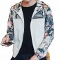 Floral Bomber Jacket Men Hip Hop Slim Fit Flowers Pilot Bomber Jacket Coat Men\'s Hooded Jackets Plu