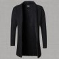 brand Loose Long Mens Cardigans Sweaters mens Knitwear Sweater flower grey male Casual cardigan mas