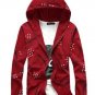 Mens Floral Hoodie Jacket Coat Fashion Flower Printed Tracksuit Hoodies Full Sleeve Male Hip Hop Swe