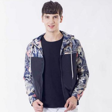 Floral Bomber Jacket Men Hip Hop Slim Fit Flowers Pilot Bomber Jacket Coat Men\'s 2017 New Fashion H