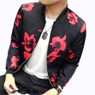 Jackets Men 2016 Autumn New Fashion Trend Men Flower Jacket Simple Stylish Slim Fit Coats Men Outwea