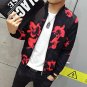 Jackets Men 2016 Autumn New Fashion Trend Men Flower Jacket Simple Stylish Slim Fit Coats Men Outwea