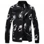 Plus Size M-6XL Men\'s Jacket 2017 Autumn New Fashion Printing Jackets Men Stand Collar Flower Casua
