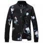 Plus Size M-6XL Men\'s Jacket 2017 Autumn New Fashion Printing Jackets Men Stand Collar Flower Casua