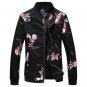 Plus Size M-6XL Men\'s Jacket 2017 Autumn New Fashion Printing Jackets Men Stand Collar Flower Casua