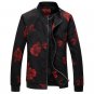 Plus Size M-6XL Men\'s Jacket 2017 Autumn New Fashion Printing Jackets Men Stand Collar Flower Casua