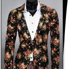 Hot Sale !Spring and Autumn Top Designed  Men\'s Long Sleeve  Stylish Casual Jacket Slim Fit Flower 