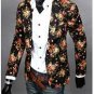 Hot Sale !Spring and Autumn Top Designed  Men\'s Long Sleeve  Stylish Casual Jacket Slim Fit Flower 
