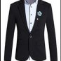 New 2017 Brand Casual Plaid Blazer Jacket Men Flower Brooch Korean Trend Suit Male Wedding Dress Sli