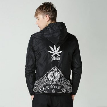 Oversize 5XL Bomber Jackets Men Coat Flowers Casual Spring Autumn Jackets for Men Windbreaker Hooded
