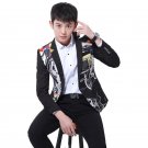 New arrivals 2017 blazer men slim men suit Jacket Flower Fashion trends Teenagers coat free shipping
