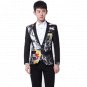 New arrivals 2017 blazer men slim men suit Jacket Flower Fashion trends Teenagers coat free shipping