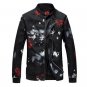 Fashion New Men Jacket and Coats 2017 Hip Hop Flower Print Jaqueta Masculino Casual Men Jacket Coats