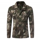 Mens Jacket 2017 Lapel Collar Fitted Casual Military Coat Autumn Buttons Zip Drawstring Waist  Long 