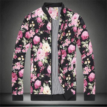 new 2016 winter men\'s floral jacket explosion models big yards