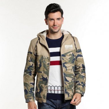 Camouflage Print Casual Men Coats High Quality Male Comfortable Warm Parkas M~4XL MWM1862