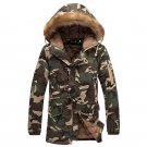 Winter Faux Fur Collar Coat Men Jacket 2017 Brand Casual Warm Camouflage Jackets Mens Coats Thick Pa