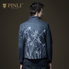 PINLI 2017 new autumn men\'s self cultivation embroidered wool coat coat B173602077