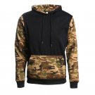 Hoodies Men 2017 Autumn Winter  Long Sleeve Hoodie Camouflage Splicing Sweatshirt  Male Casual and C