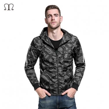 Europe Size Camouflage Windbreaker Jackets Men 2017 New Fashion Brand Clothing Bomber Jacket Casual 