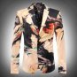 new Flower blazer jacket male slim fashion men\'s fashion personality flat flannelette print coat hi