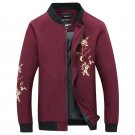 Men Spring Autumn Jacket Plum flower Printing Jackets Men Casual Slim Fit Jackets Polyester 2017 Fas