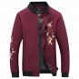 Men Spring Autumn Jacket Plum flower Printing Jackets Men Casual Slim Fit Jackets Polyester 2017 Fas