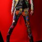Colorful Flower Printing Splice Men Slim Fit Casual Suit Jacket Blazers Coat Male Dancer Singer DJ F