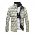 Mens 2017 Cool Autumn Winter Down Jacket Plus Size Coat For Cotton Warm Bodybuilding Man Flower Prin
