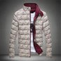 Mens 2017 Cool Autumn Winter Down Jacket Plus Size Coat For Cotton Warm Bodybuilding Man Flower Prin