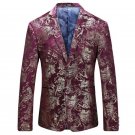Flower Blazer Plus Size Jacket male slim fashion men\'s fashion personality flat flannelette print c