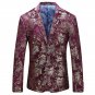 Flower Blazer Plus Size Jacket male slim fashion men\'s fashion personality flat flannelette print c