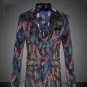 Mens Velvet Jacket Blazers Long Sleeve Butterfly Flower Printed Floral Coat Male Wedding Formal Dres