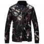 New Arrivals 2017 Men Fashion Jacket and Coats Casual Men Flowers Outwears Spring Autumn Plus Size 5