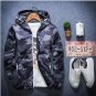 New 2017 autumn hooded jacket men Thin military jacket Fluorescent zipper Features windbreakers blue