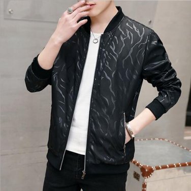 Hot, 2017 New Fall Fashion Men\'s Jackets Printed Round Neck Slim thin Section Men\'s Jacket