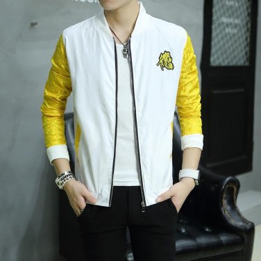 Youth Slim Bomber Jacket Mens Autumn Jacket Embroidered Classic Mens Coats Brand Clothing Man Outerw