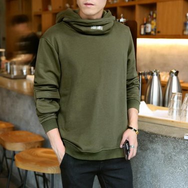 Men Autumn Winter Embroidered Thicken Hoodie Coat Male Fashion Casual Loose Pullover Sweatshirt Jack