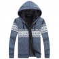 Winter Warm Thick Mens Sweaters /  Casual Fleece Knitted Sweater coat Men Designer Hooded Cardigans 