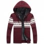 Winter Warm Thick Mens Sweaters /  Casual Fleece Knitted Sweater coat Men Designer Hooded Cardigans 