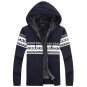 Winter Warm Thick Mens Sweaters /  Casual Fleece Knitted Sweater coat Men Designer Hooded Cardigans 