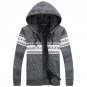 Winter Warm Thick Mens Sweaters /  Casual Fleece Knitted Sweater coat Men Designer Hooded Cardigans 