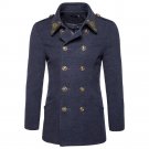 Men\'s wool coat winter long sections woolen coats Men turn down collar Casual Fashion casaco mascul