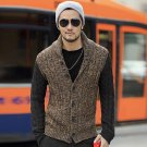 2017 New Fashion Sweater Men Stand collar sweater coat long sleeve Casual Knitted Sweater Man thick 