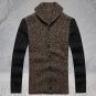 2017 New Fashion Sweater Men Stand collar sweater coat long sleeve Casual Knitted Sweater Man thick